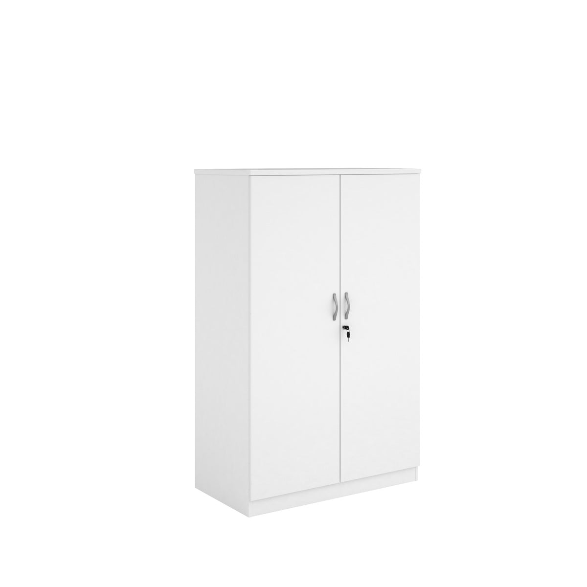 Systems double door cupboard 1600mm high - white - view 1