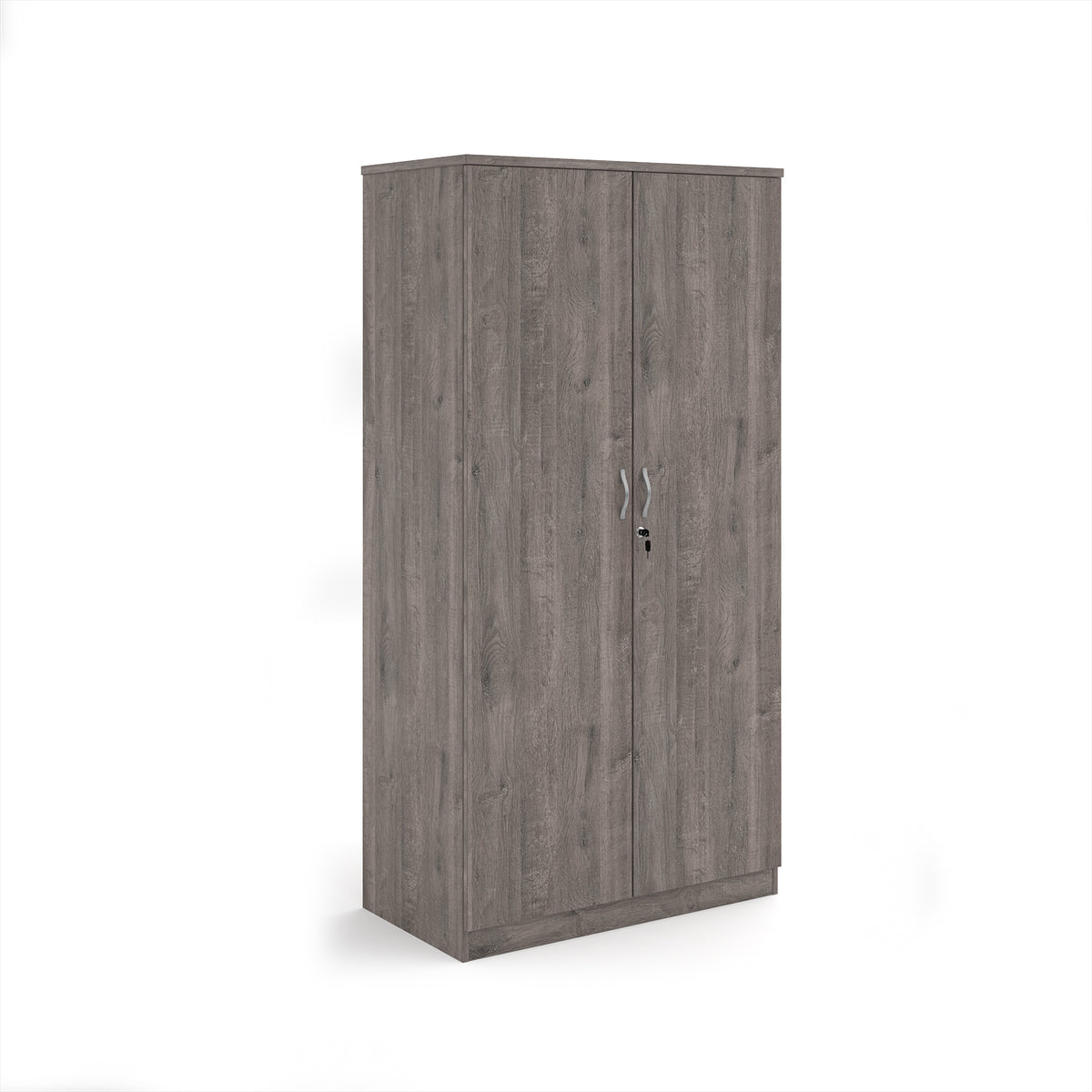Systems double door cupboard 2000mm high - Grey Oak - view 1