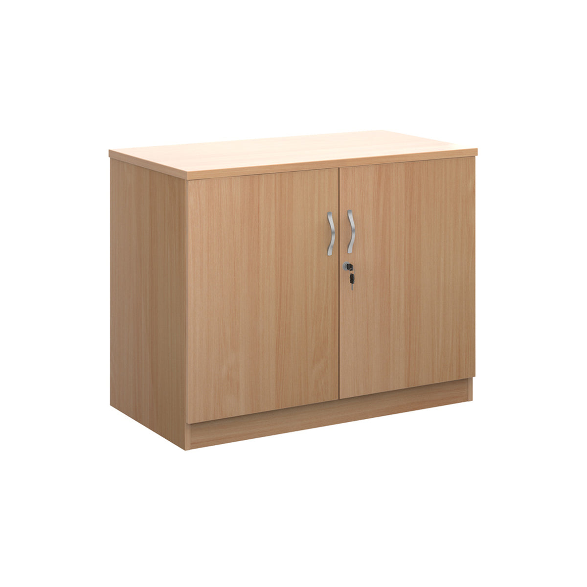 Systems double door cupboard 800mm high - Beech - view 1