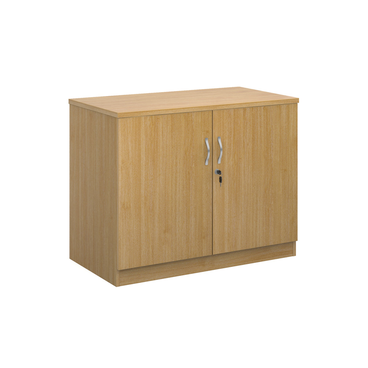 Systems double door cupboard 800mm high - oak - view 1