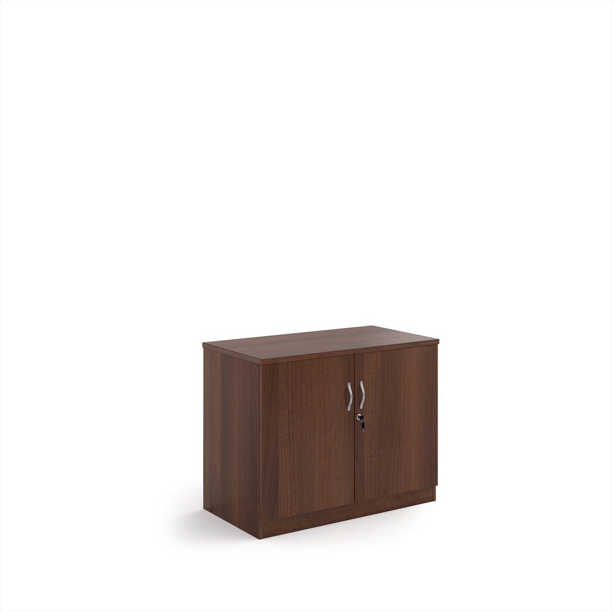 Systems double door cupboard 800mm high - Walnut - view 1