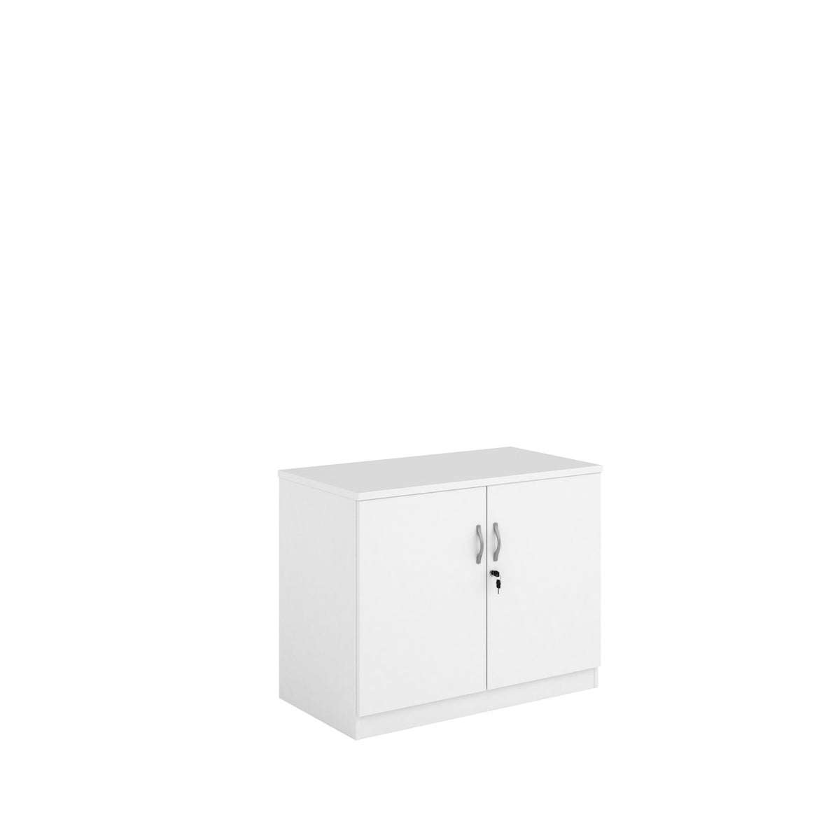 Systems double door cupboard 800mm high - white - view 1