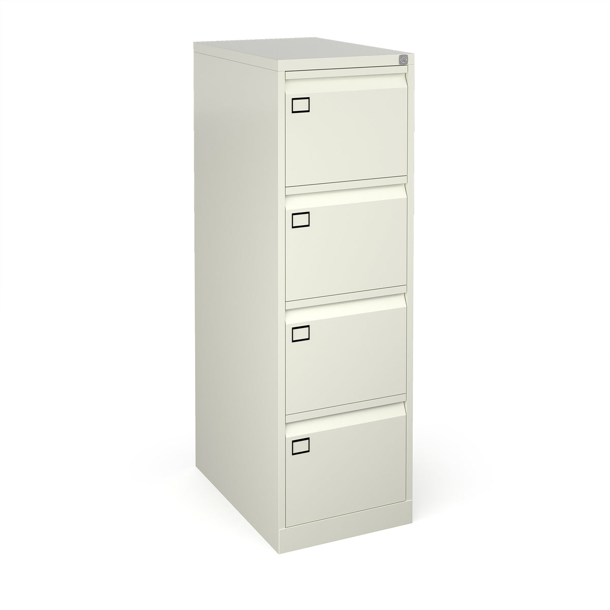 Steel 4 drawer filing cabinet 1321mm high - white - view 1