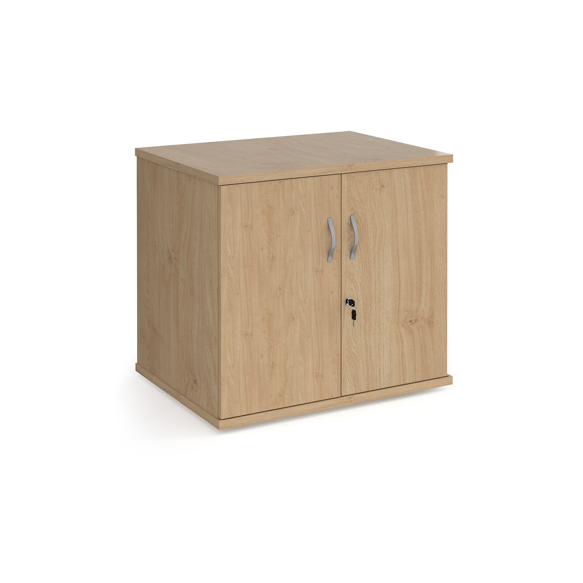 Deluxe double door desk high cupboard 600mm deep - Kendal Oak - view 1
