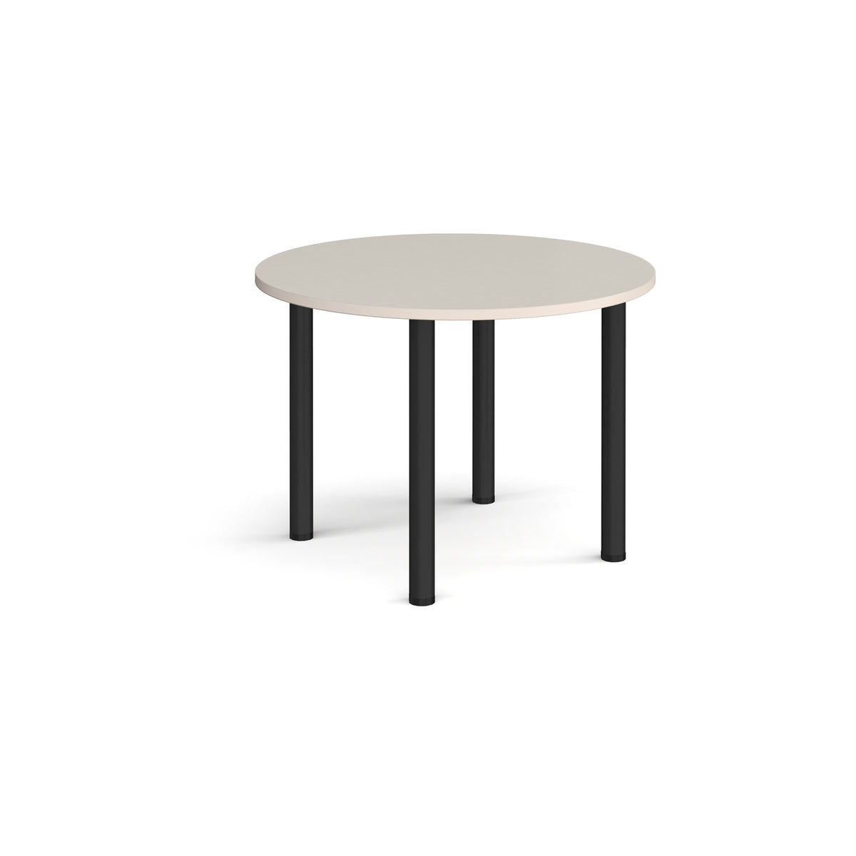 Circular black radial leg meeting table 1000mm - Light Grey - view 1