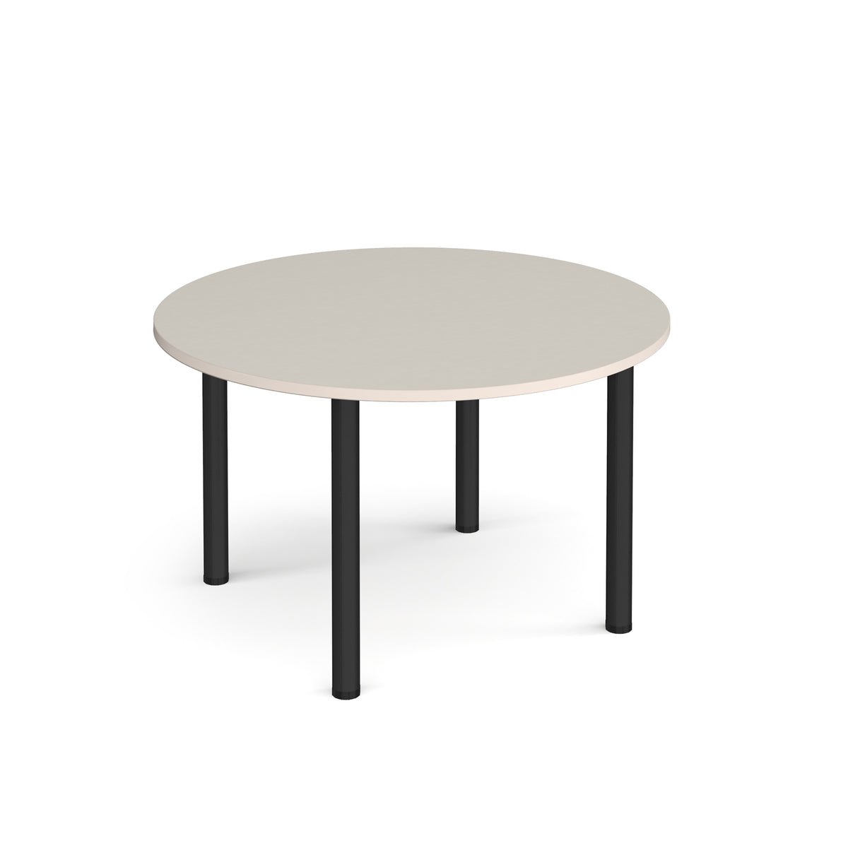 Circular black radial leg meeting table 1200mm - Light Grey - view 1