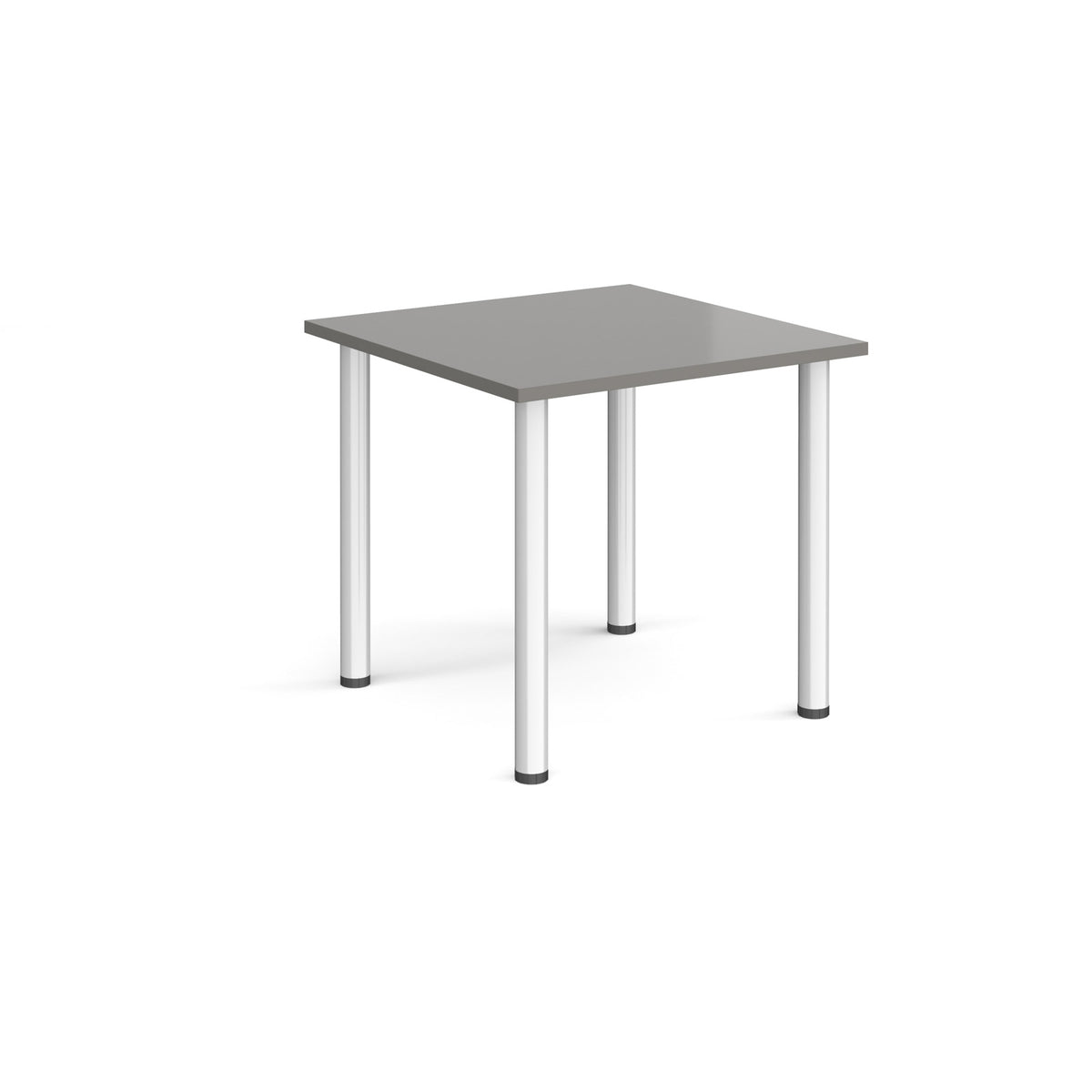Rectangular silver radial leg meeting table 800mm x 800mm - onyx grey - view 1
