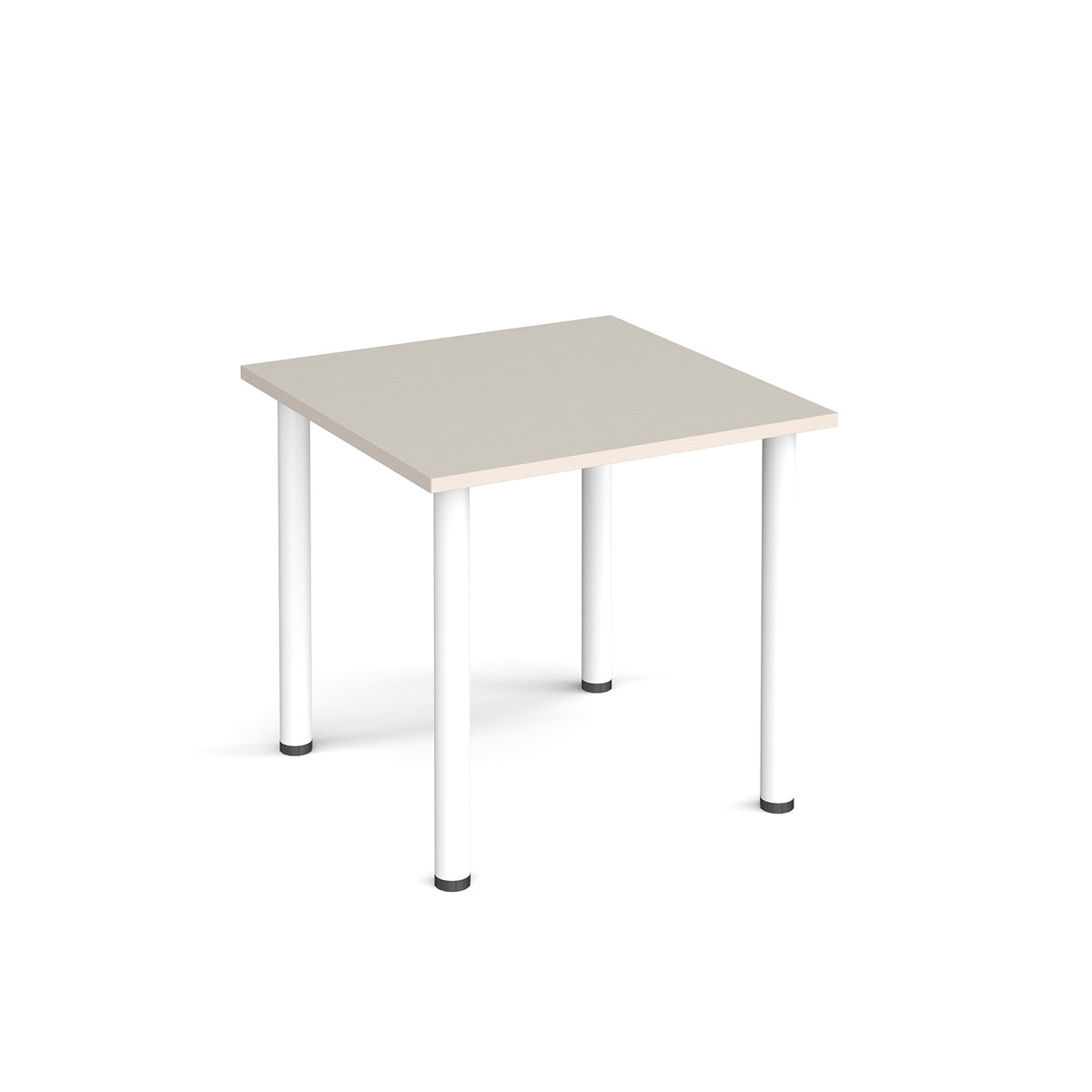 Rectangular white radial leg meeting table 800mm x 800mm - Light Grey - view 1