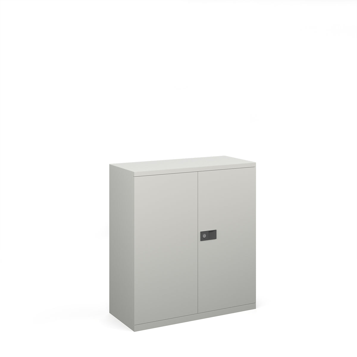 Steel contract cupboard with 1 shelf 1000mm high - goose grey - view 1