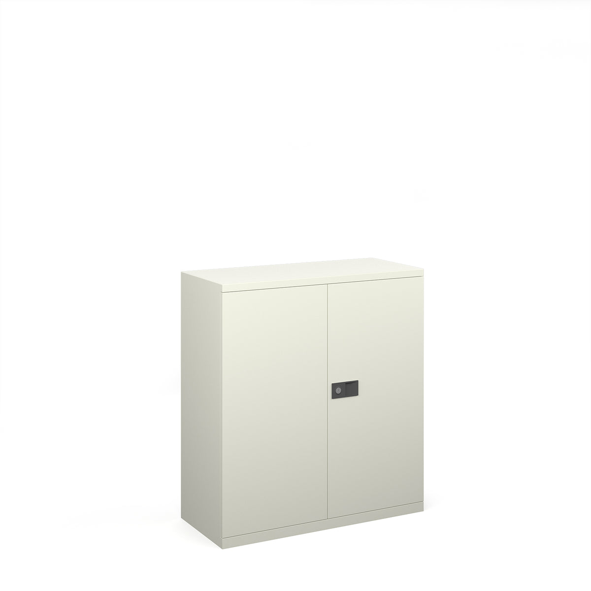 Steel contract cupboard with 1 shelf 1000mm high - white - view 1