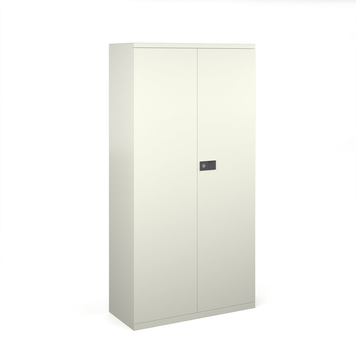 Steel contract cupboard with 3 shelves 1806mm high - white - view 1