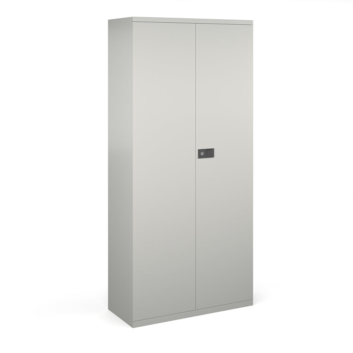 Steel contract cupboard with 4 shelves 1968mm high - goose grey - view 1