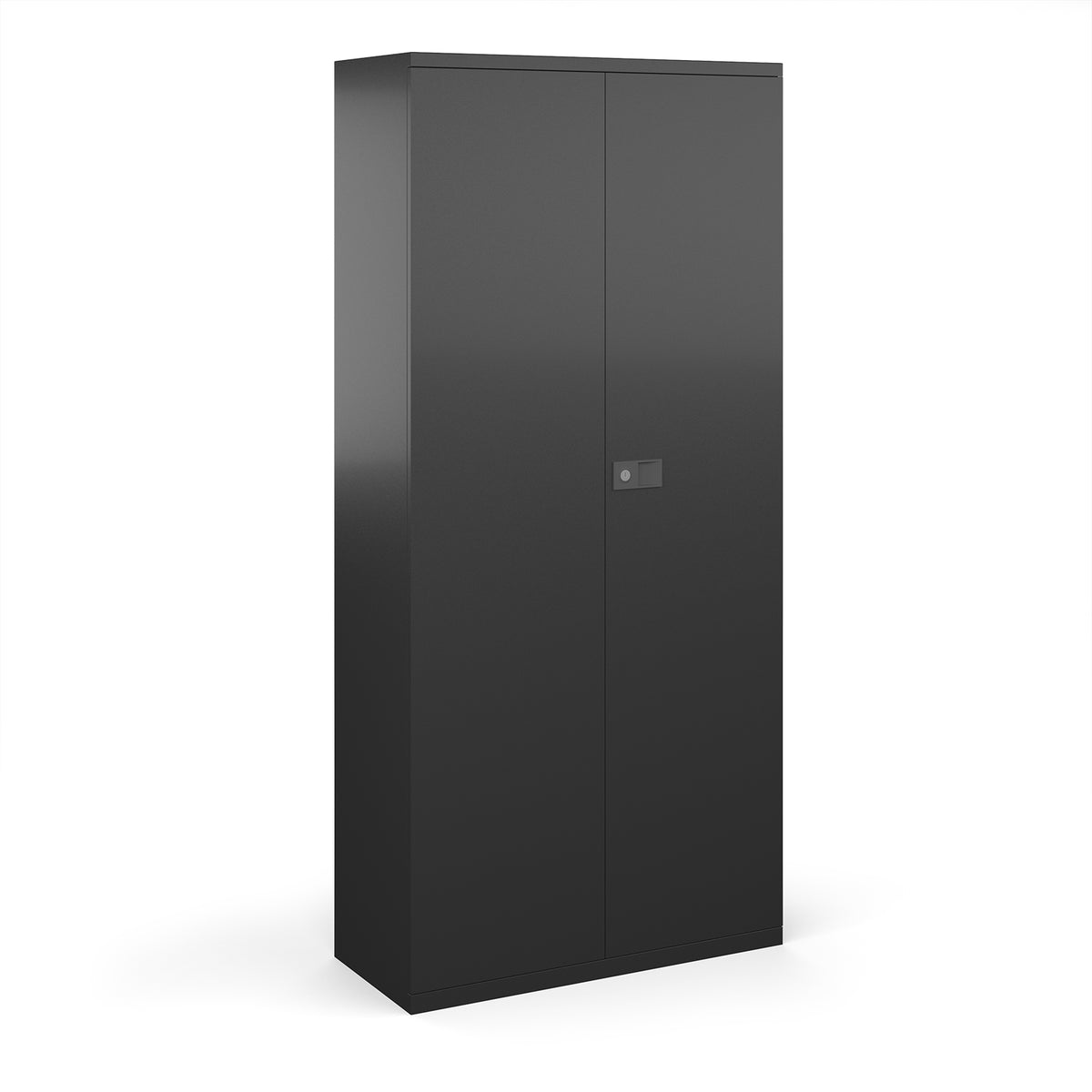 Steel contract cupboard with 4 shelves 1968mm high - black - view 1