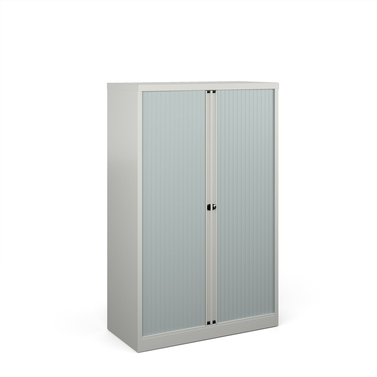 Bisley systems storage medium tambour cupboard 1570mm high - goose grey - view 1