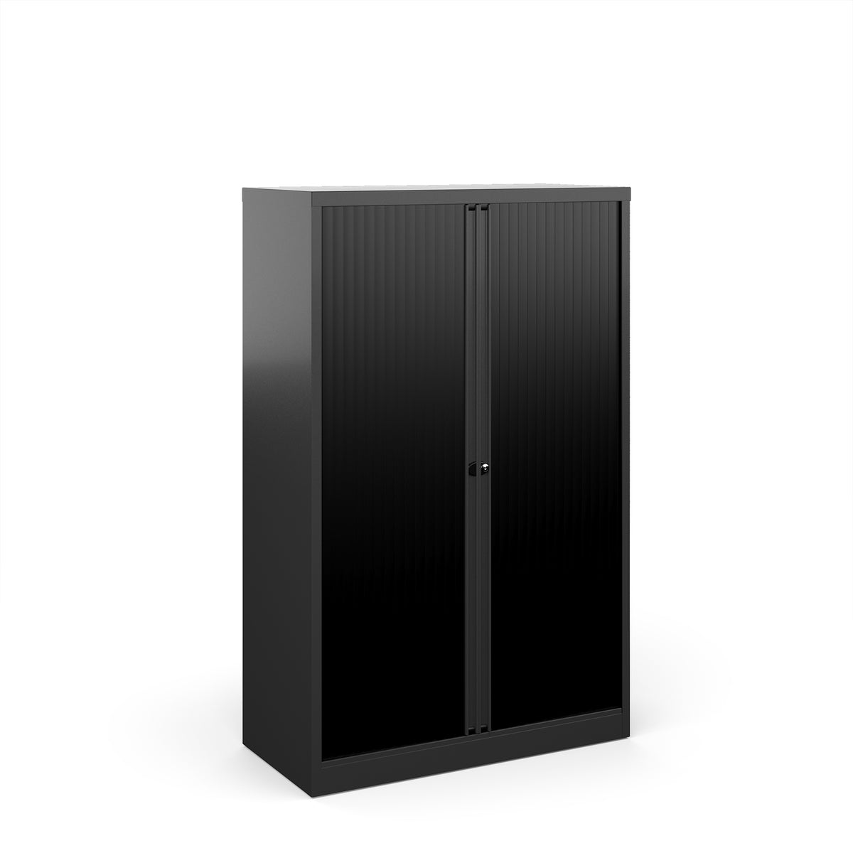 Bisley systems storage medium tambour cupboard 1570mm high - black - view 1