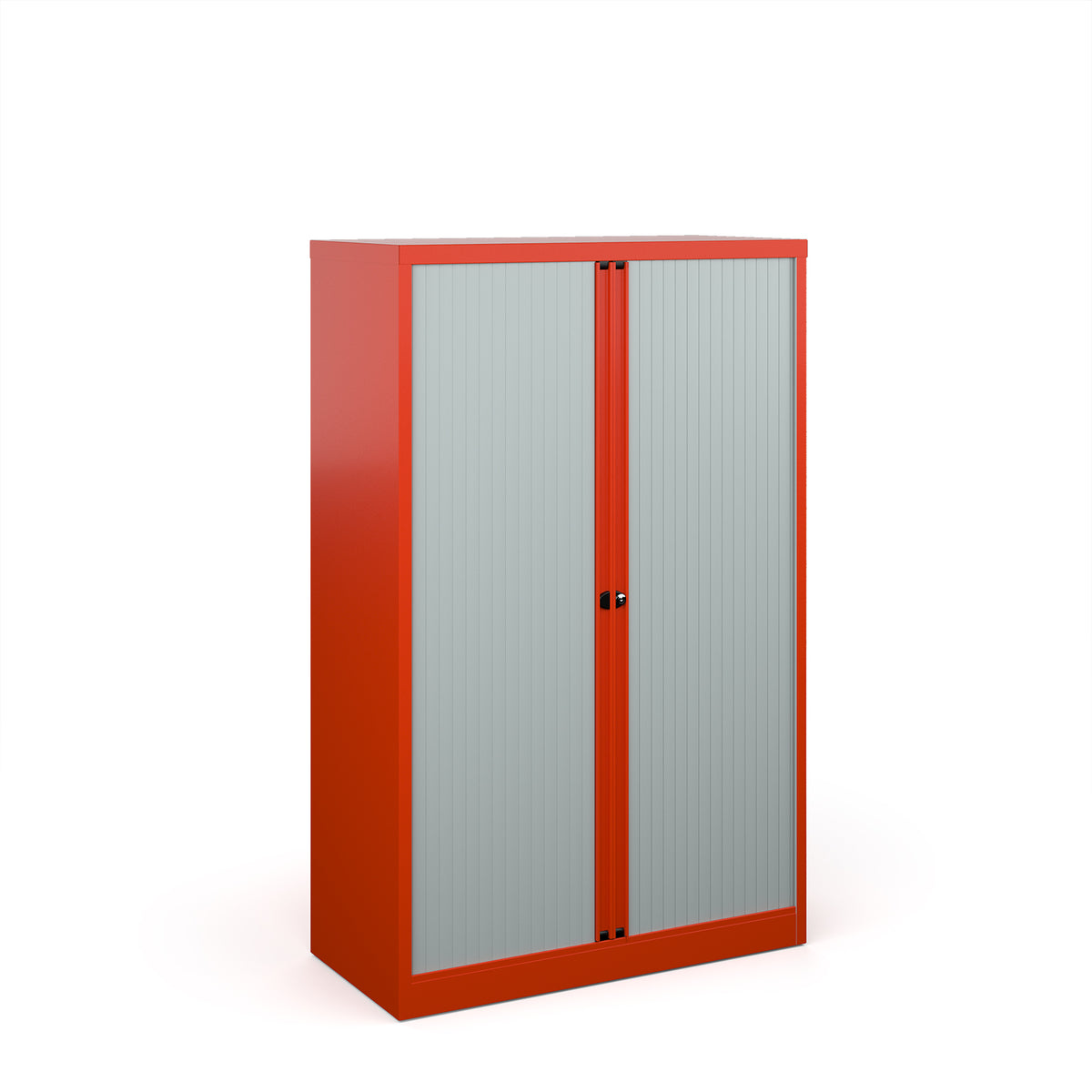 Bisley systems storage medium tambour cupboard 1570mm high - red - view 1