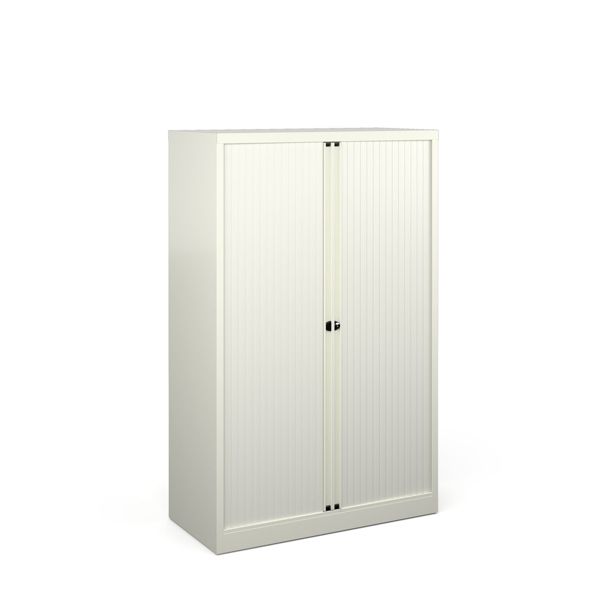 Bisley systems storage medium tambour cupboard 1570mm high - white - view 1