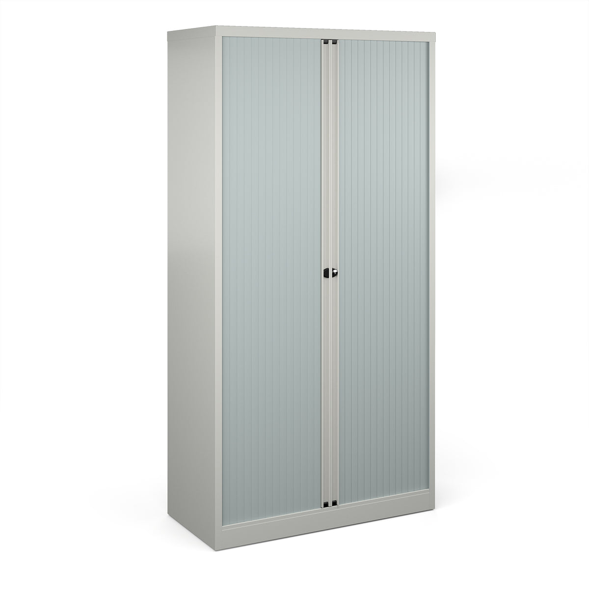 Bisley systems storage high tambour cupboard 1970mm high - goose grey - view 1