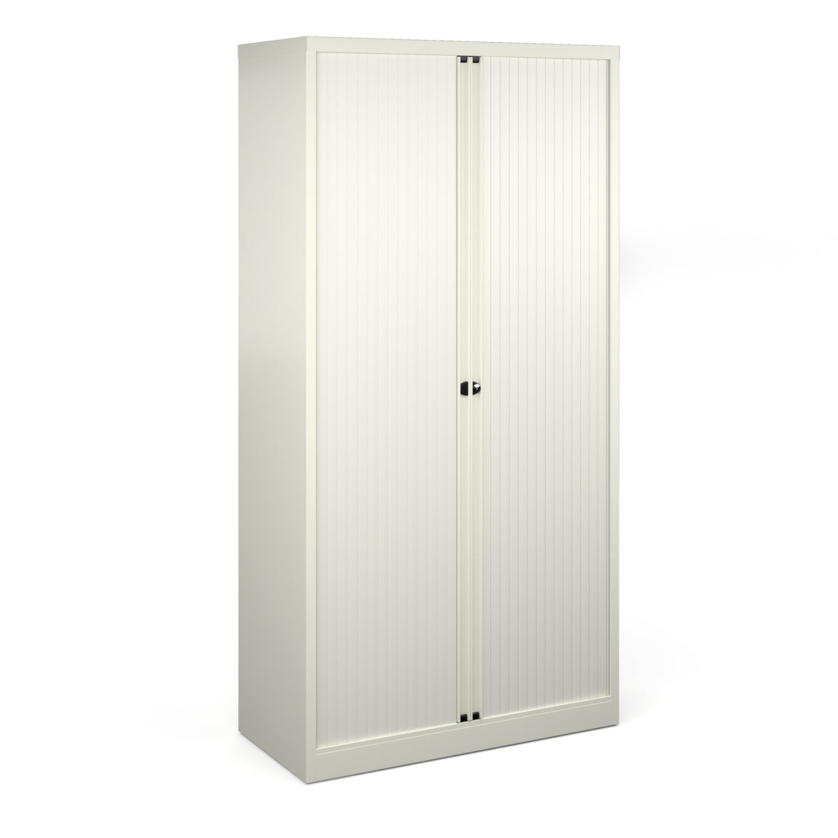Bisley systems storage high tambour cupboard 1970mm high - white - view 1