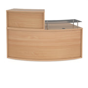 Denver medium curved complete reception unit - Beech - view 1