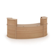 Denver large curved complete reception unit - Beech - view 1