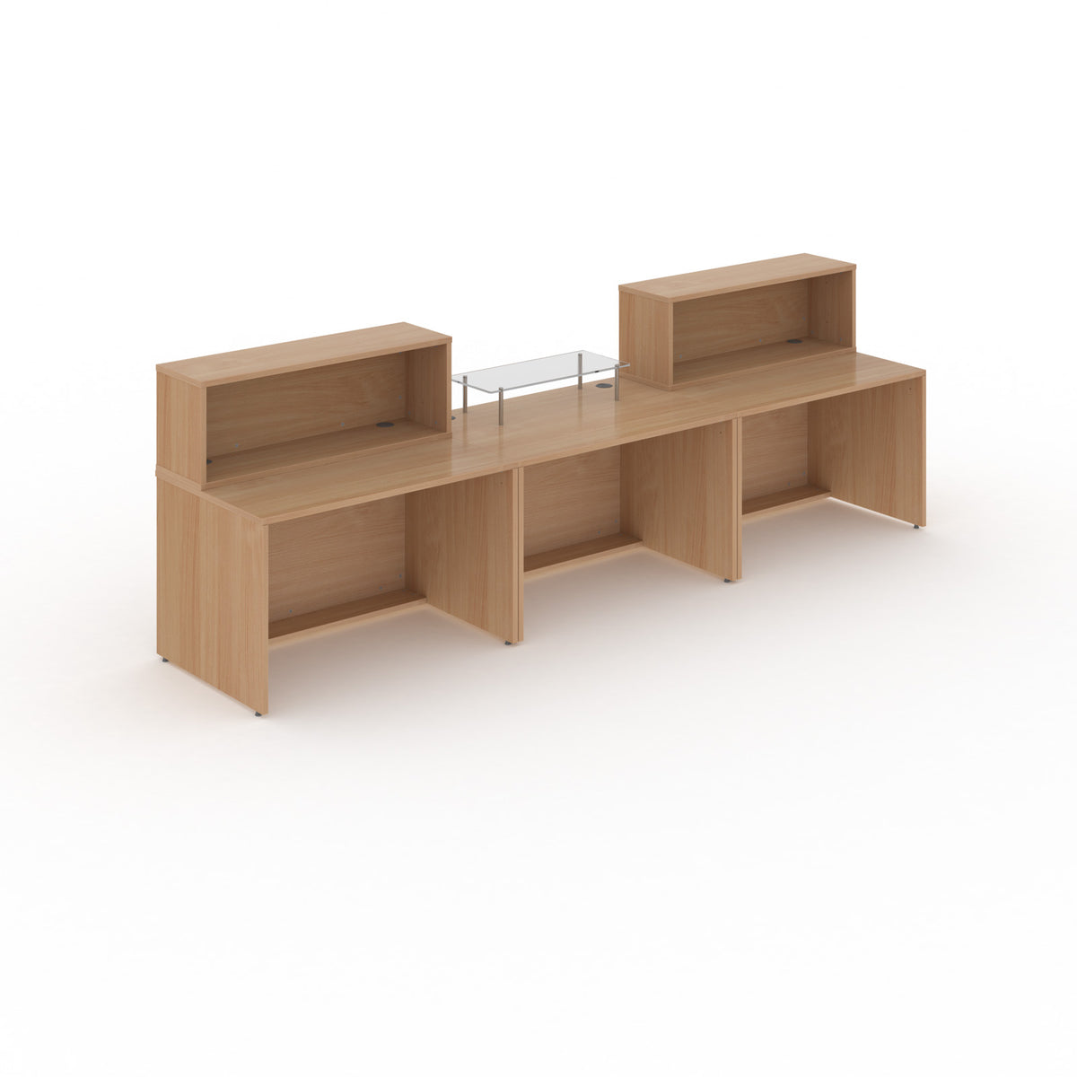 Denver large straight complete reception unit - Beech - view 2