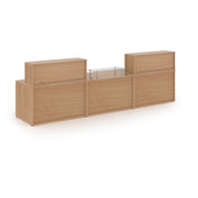 Denver large straight complete reception unit - Beech - view 1