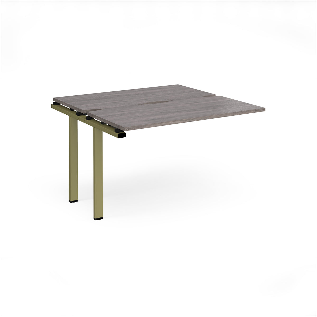 Adapt add on unit single 1200mm x 1200mm - green frame, Grey Oak Top - view 1