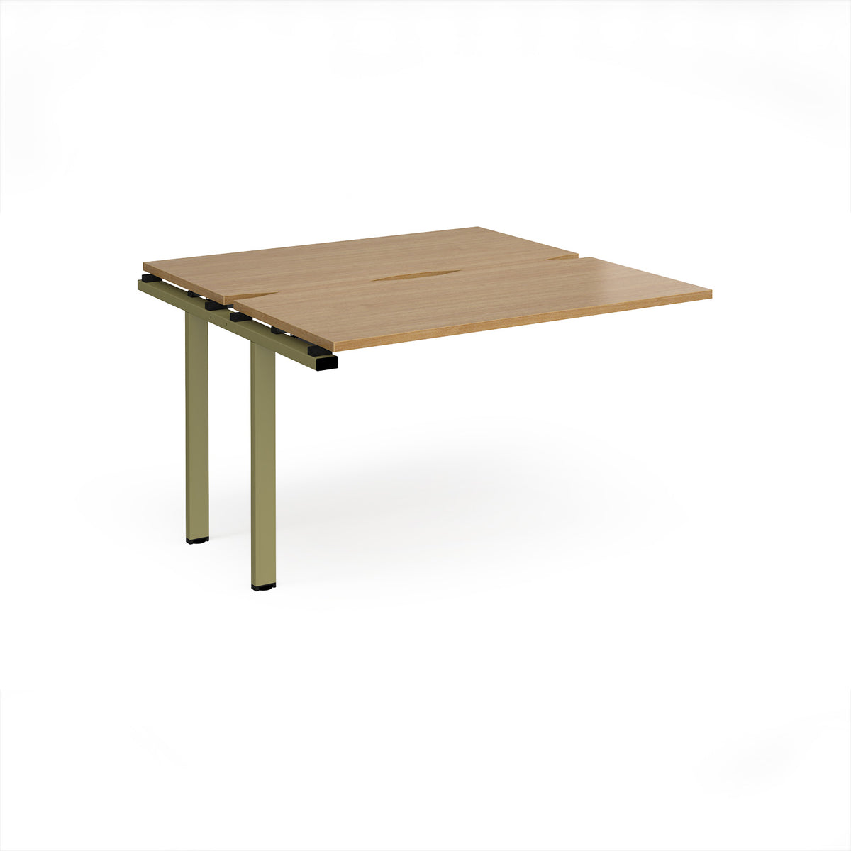 Adapt add on unit single 1200mm x 1200mm - green frame, Oak Top - view 1
