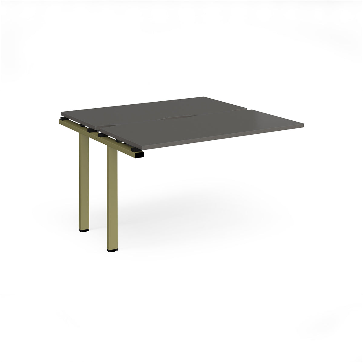 Adapt add on unit single 1200mm x 1200mm - green frame, storm grey top - view 1
