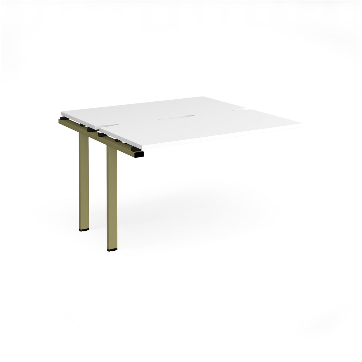 Adapt add on unit single 1200mm x 1200mm - green frame, White Top - view 1