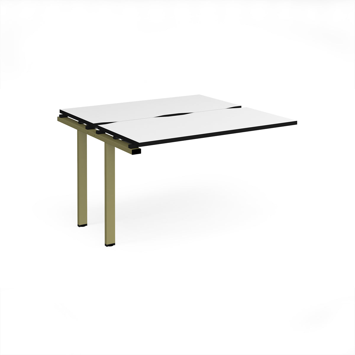 Adapt add on unit single 1200mm x 1200mm - green frame, White Top, black edge - view 1