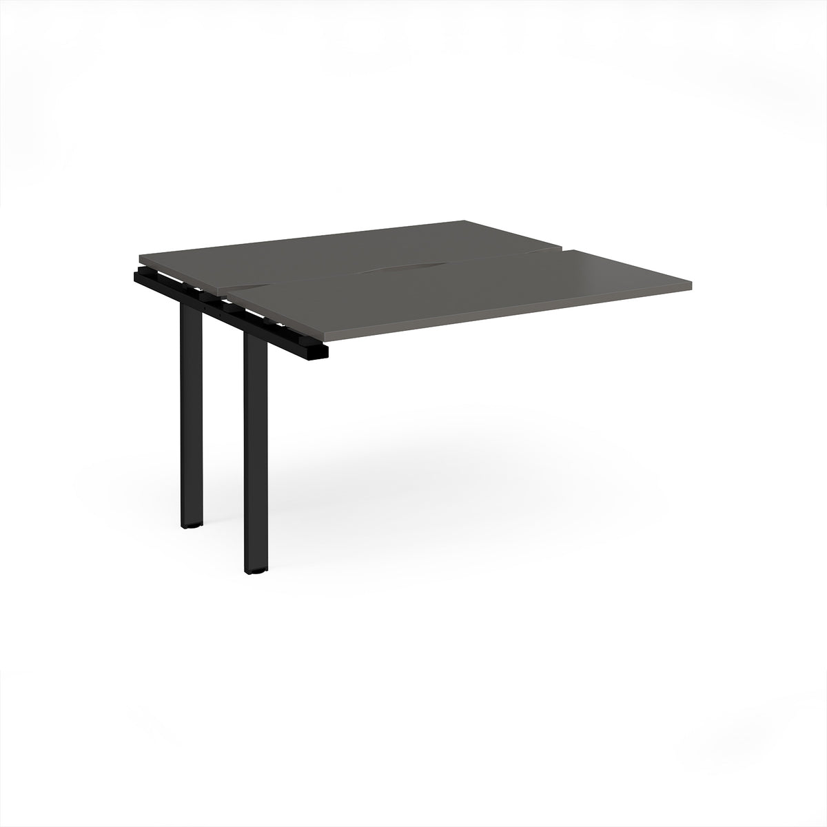 Adapt add on unit single 1200mm x 1200mm - black frame, storm grey top - view 1