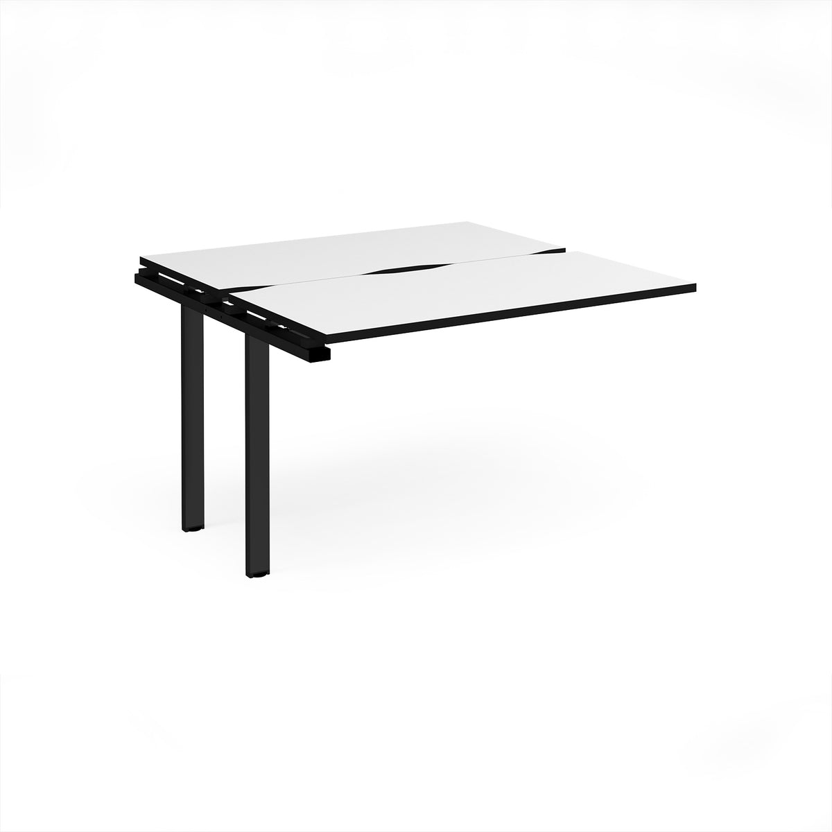 Adapt add on unit single 1200mm x 1200mm - black frame, White Top, black edge - view 1