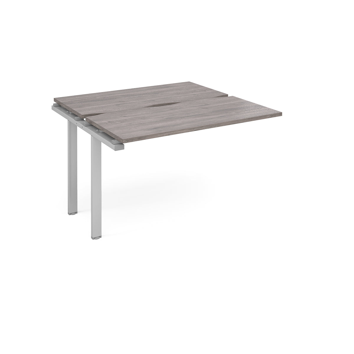 Adapt add on unit single 1200mm x 1200mm - silver frame, Grey Oak Top - view 1