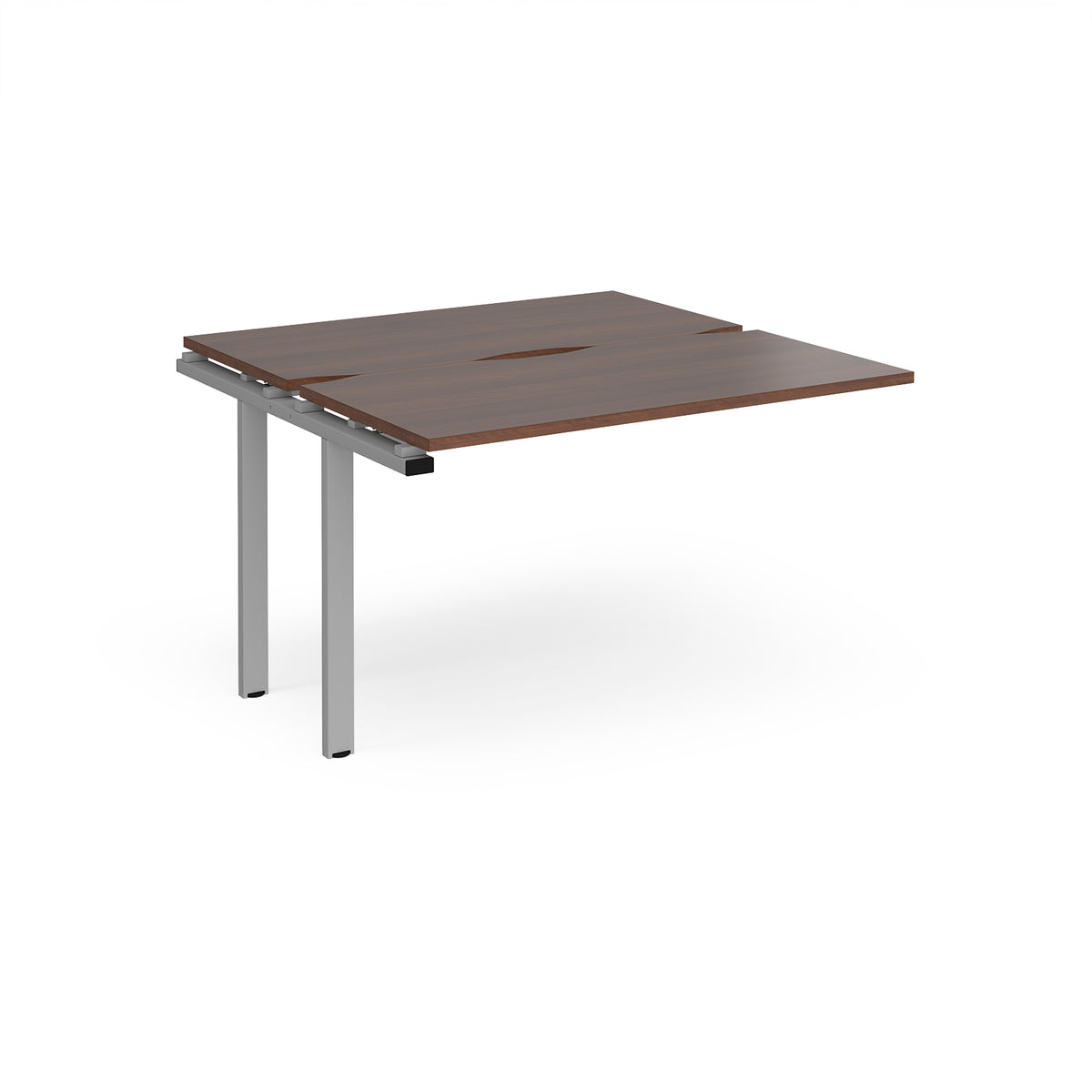 Adapt add on units back to back 1200mm x 1200mm - silver frame, Walnut top - view 1