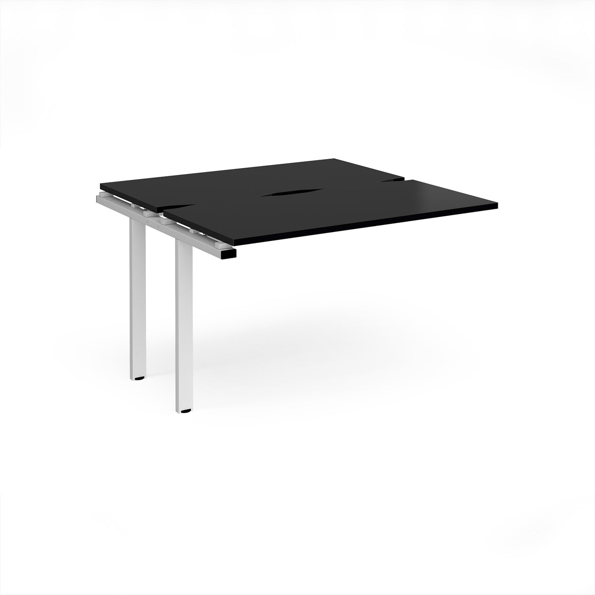 Adapt add on unit single 1200mm x 1200mm - white frame, black top - view 1