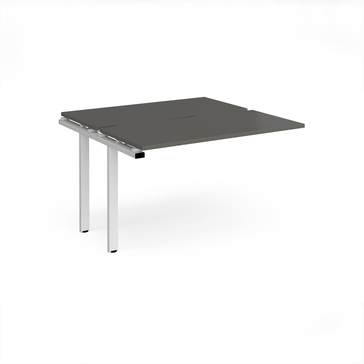 Adapt add on unit single 1200mm x 1200mm - white frame, storm grey top - view 1