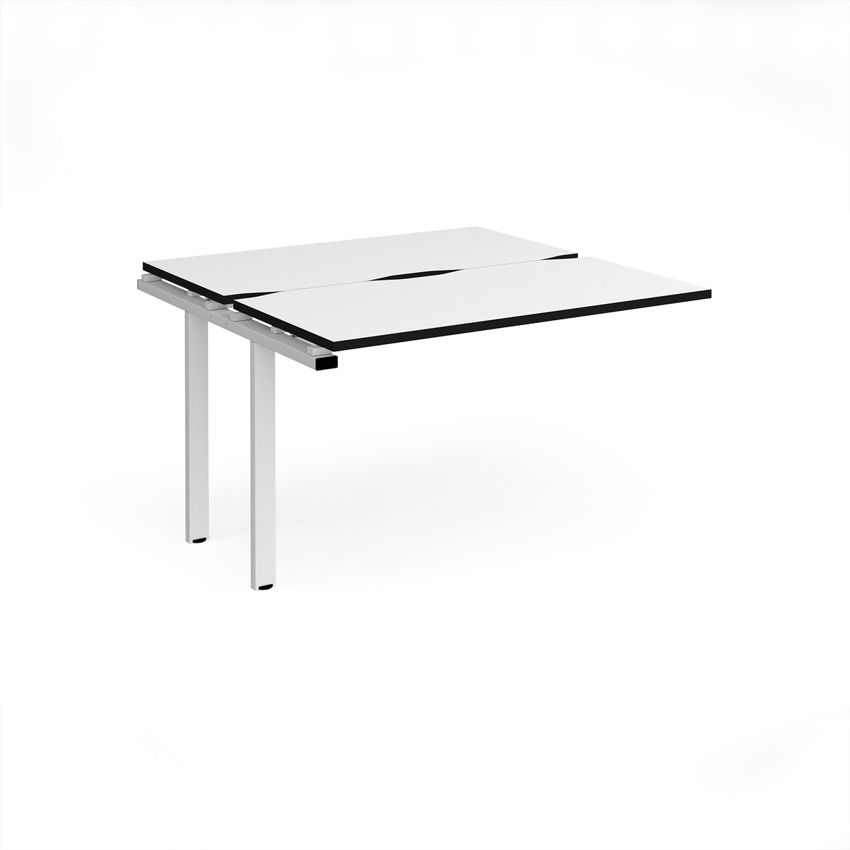 Adapt add on unit single 1200mm x 1200mm - white frame, White Top, black edge - view 1