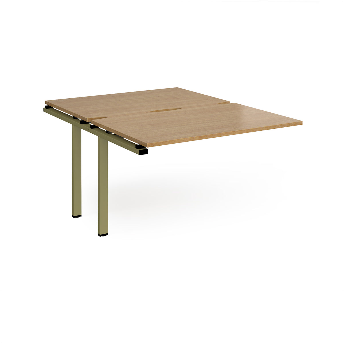 Adapt add on unit single 1200mm x 1600mm - green frame, Oak Top - view 1