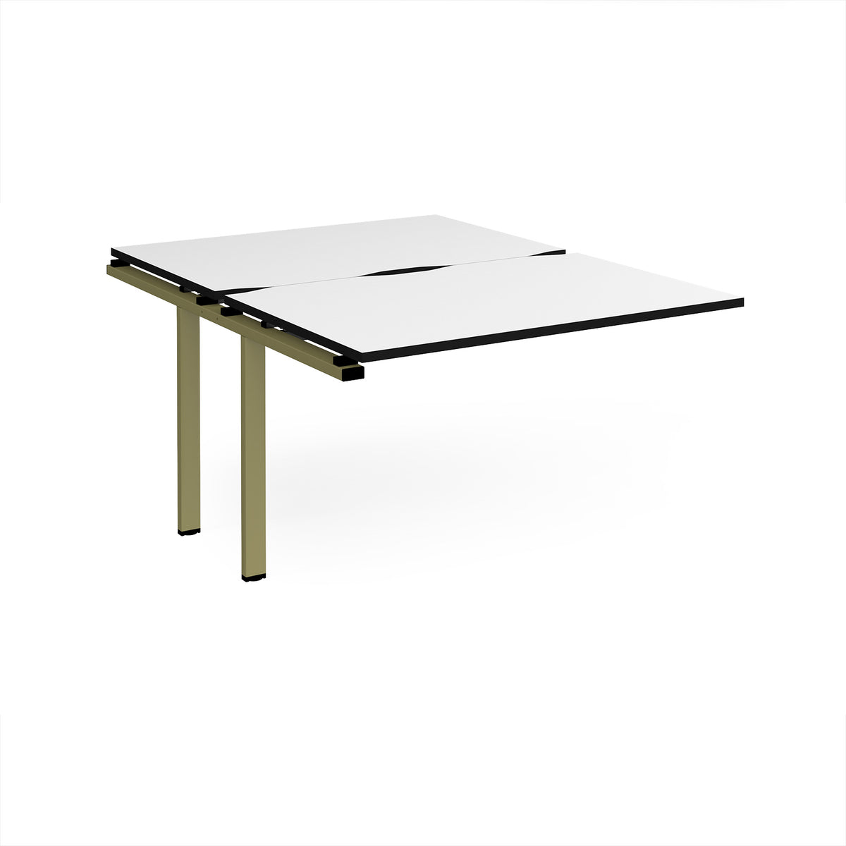Adapt add on unit single 1200mm x 1600mm - green frame, White Top, black edge - view 1