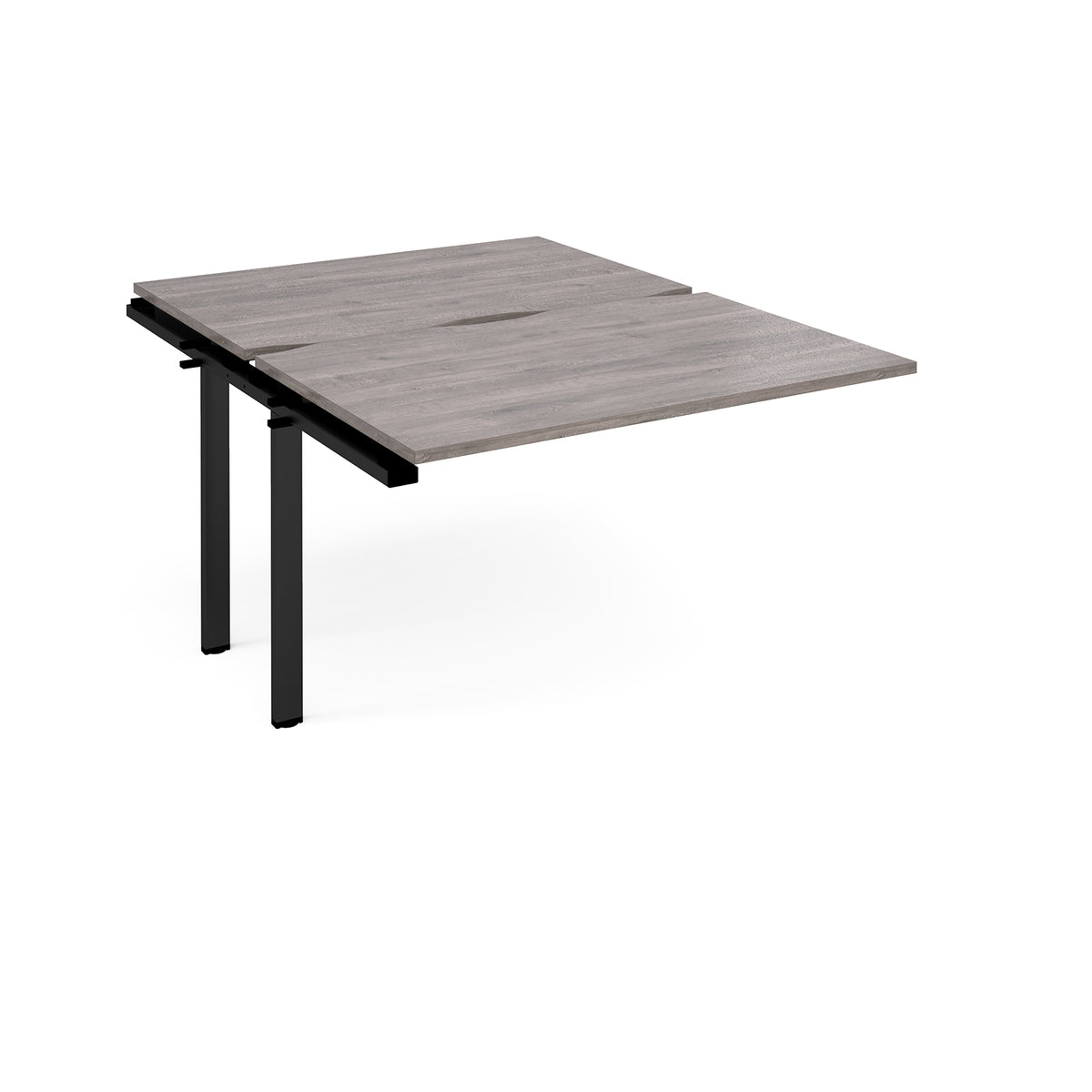 Adapt add on unit single 1200mm x 1600mm - black frame, Grey Oak Top - view 1