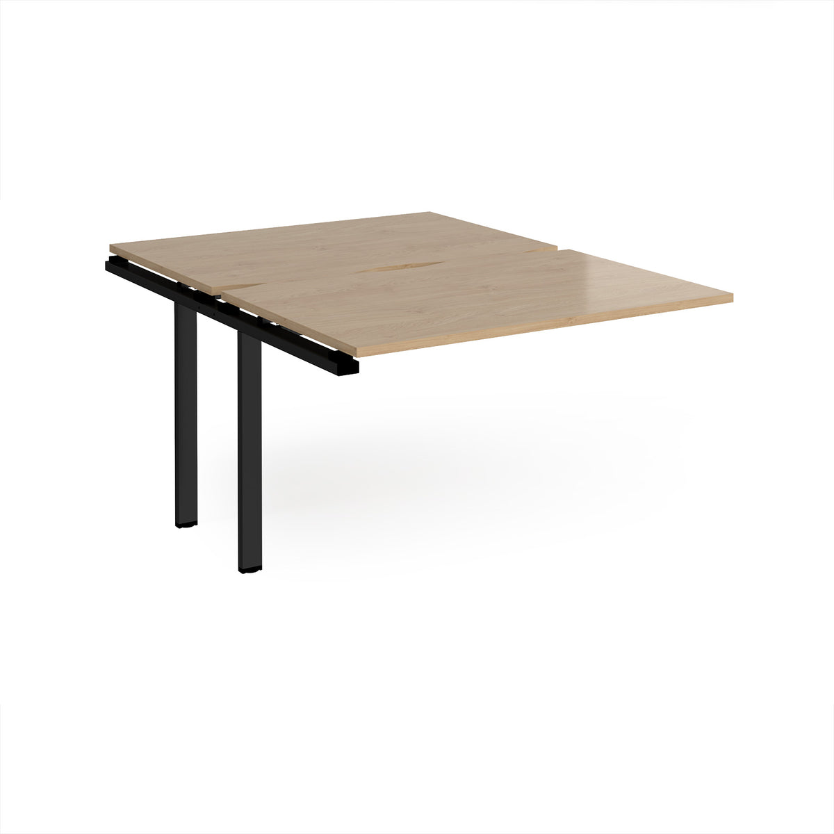Adapt add on unit single 1200mm x 1600mm - black frame, Kendal Oak Top - view 1