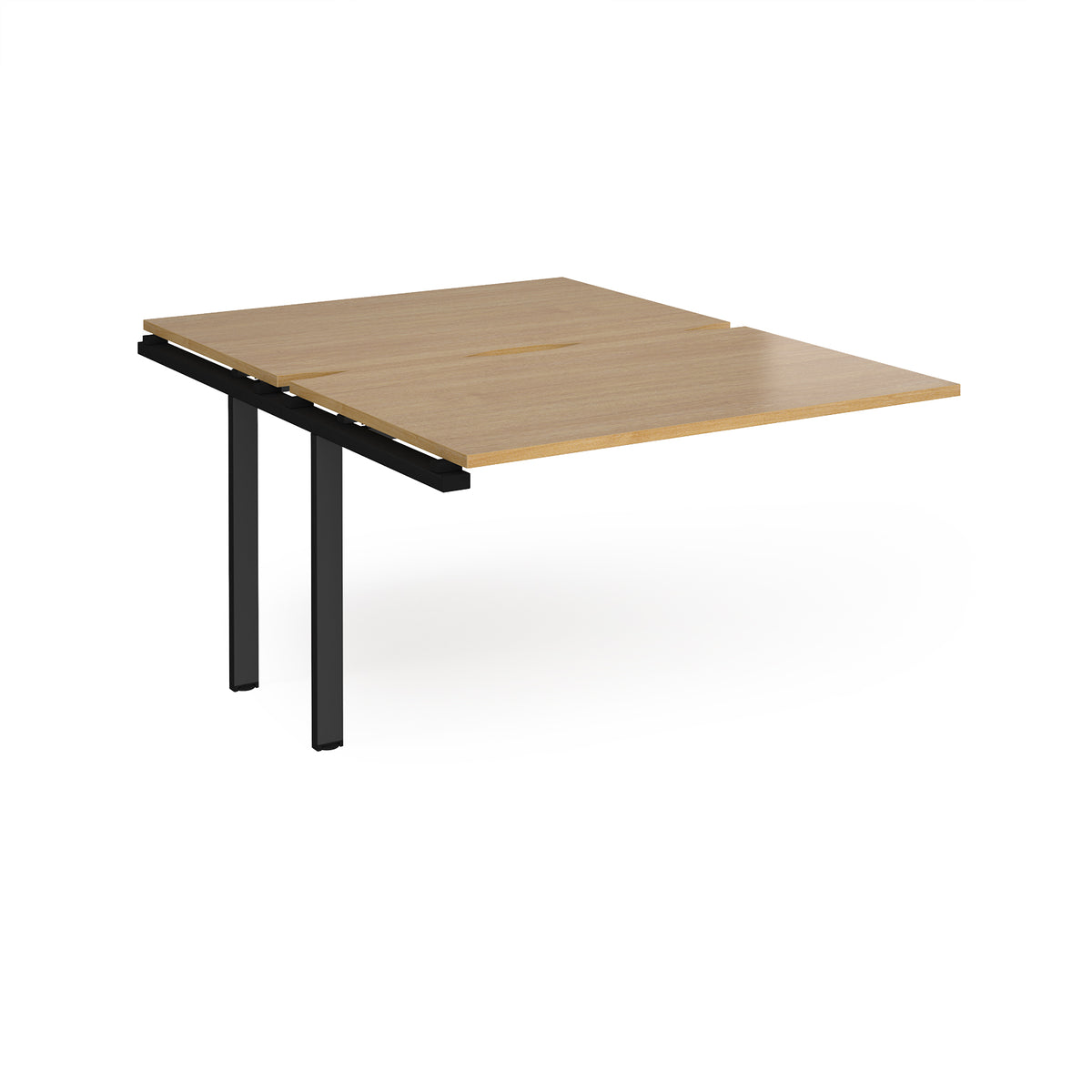 Adapt add on unit single 1200mm x 1600mm - black frame, Oak Top - view 1