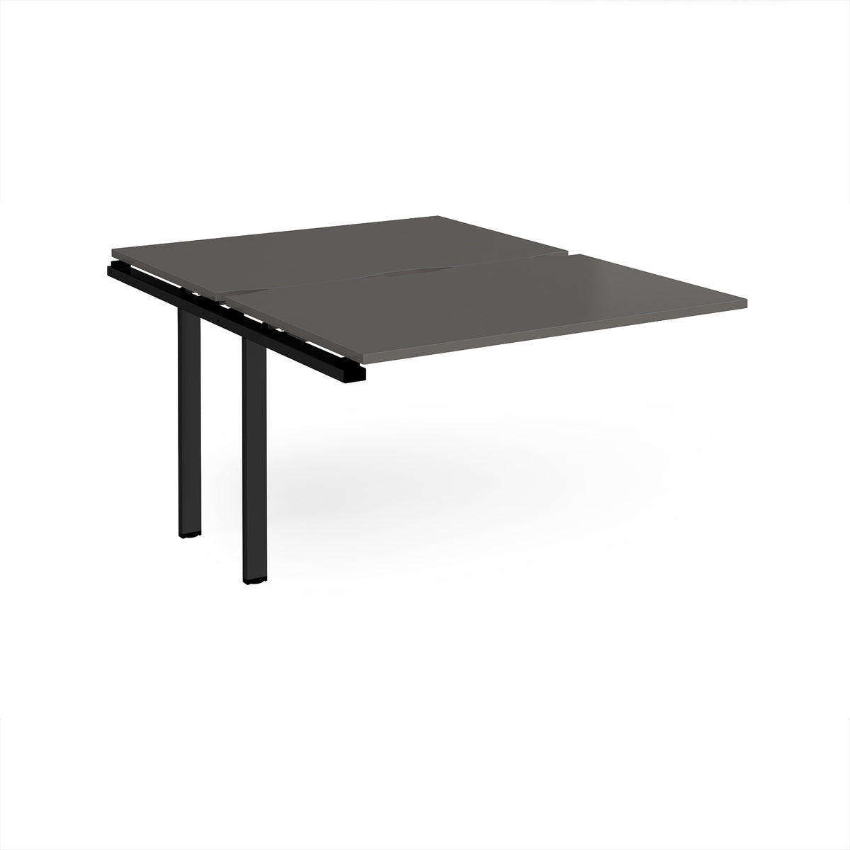 Adapt add on unit single 1200mm x 1600mm - black frame, storm grey top - view 1