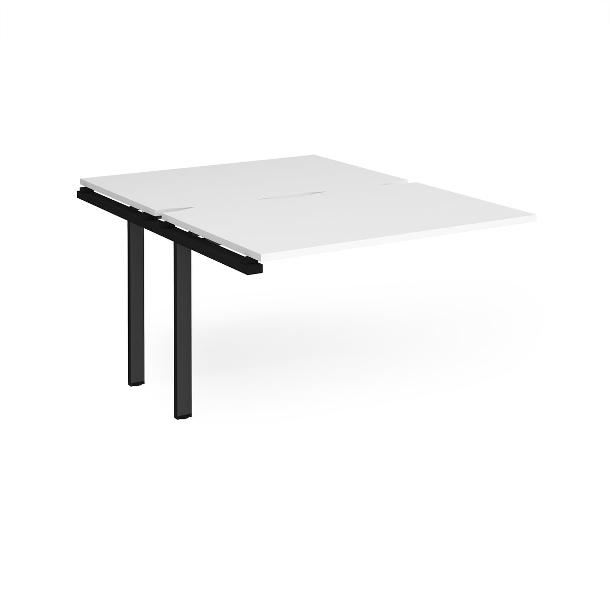 Adapt add on unit single 1200mm x 1600mm - black frame, White Top - view 1