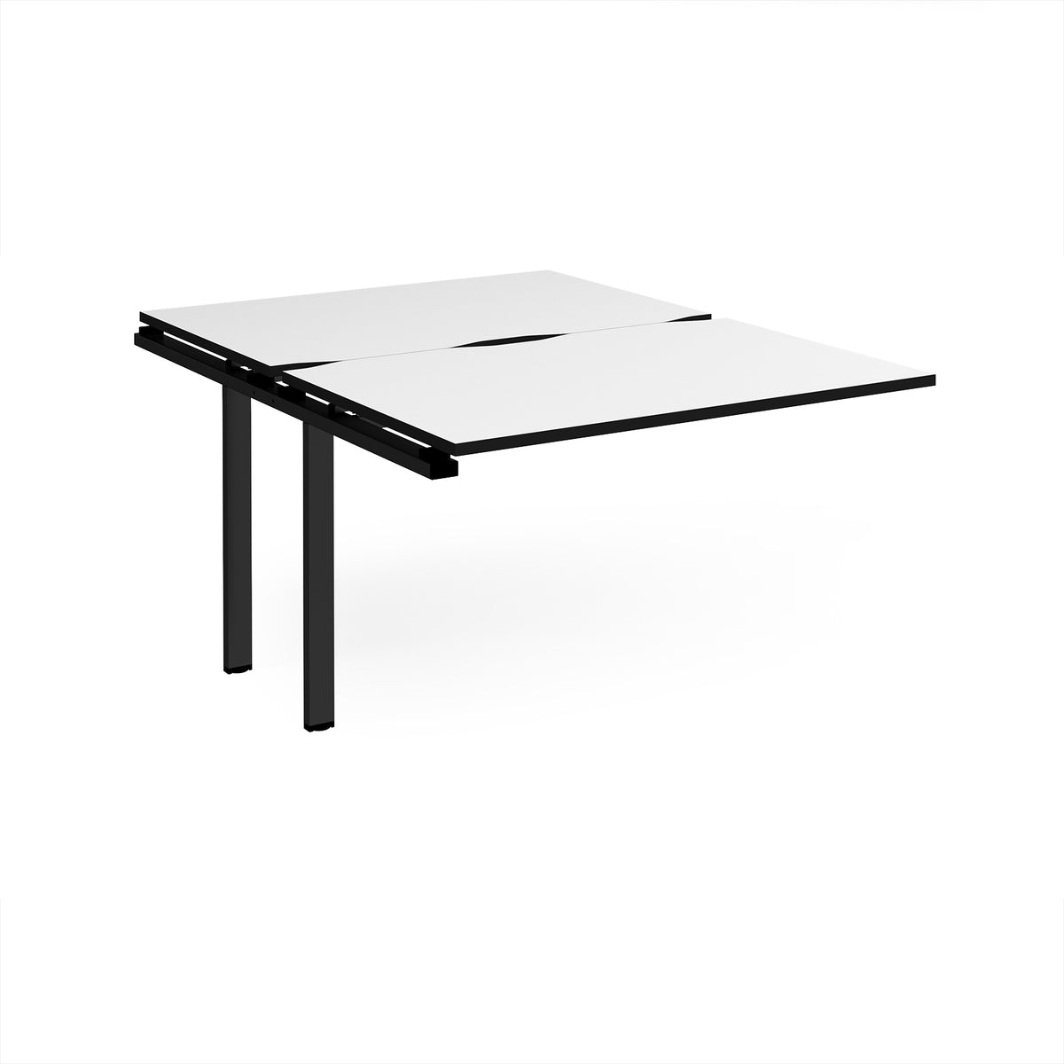 Adapt add on unit single 1200mm x 1600mm - black frame, White Top, black edge - view 1