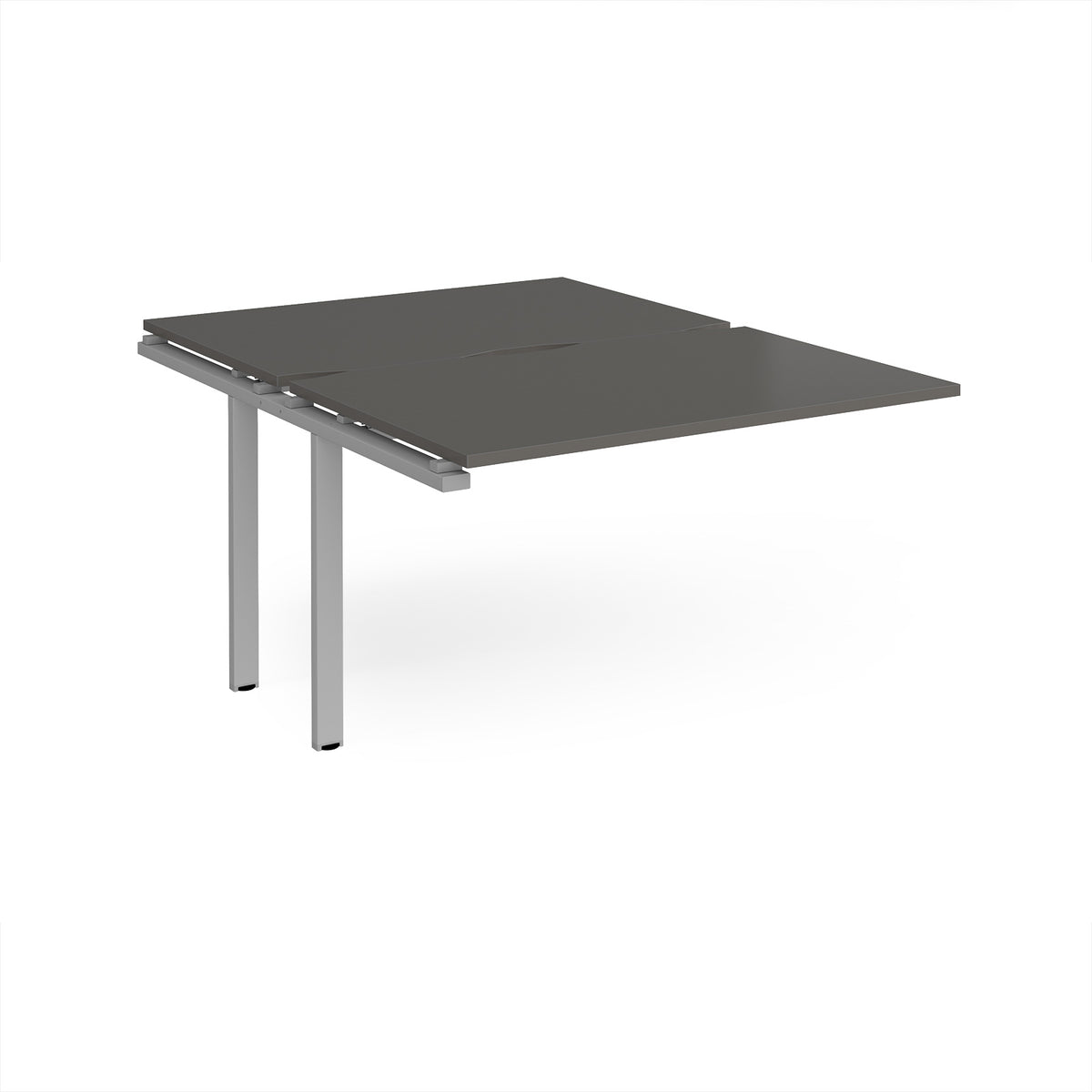 Adapt add on unit single 1200mm x 1600mm - silver frame, storm grey top - view 1