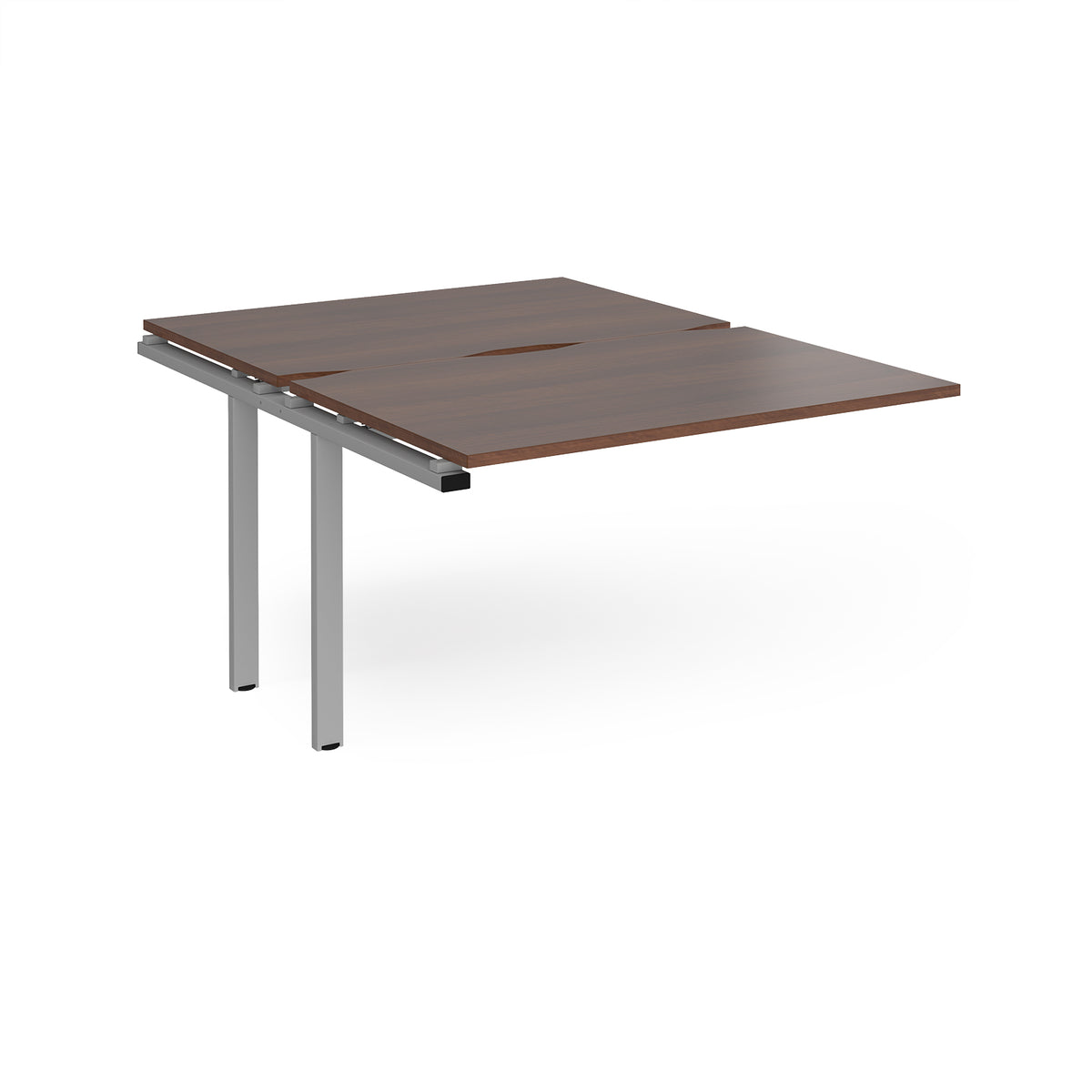 Adapt add on units back to back 1200mm x 1600mm - silver frame, Walnut top - view 1