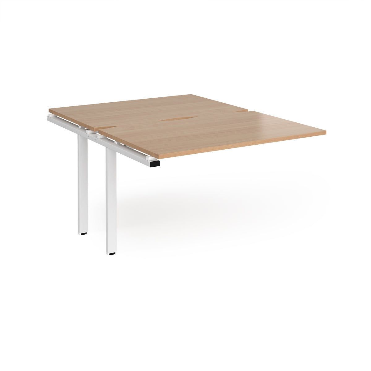 Adapt add on units back to back 1200mm x 1600mm - white frame, Beech top - view 1